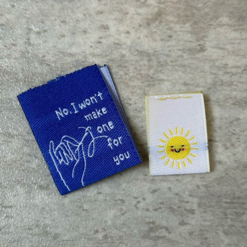No I Won't and Mini Sunshines - TLC Month 11 Mixed Woven Labels image 1