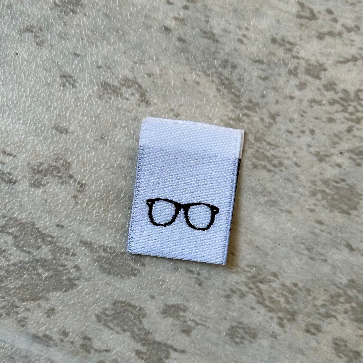 Mini Glasses - 8 Mini Woven Labels image 0