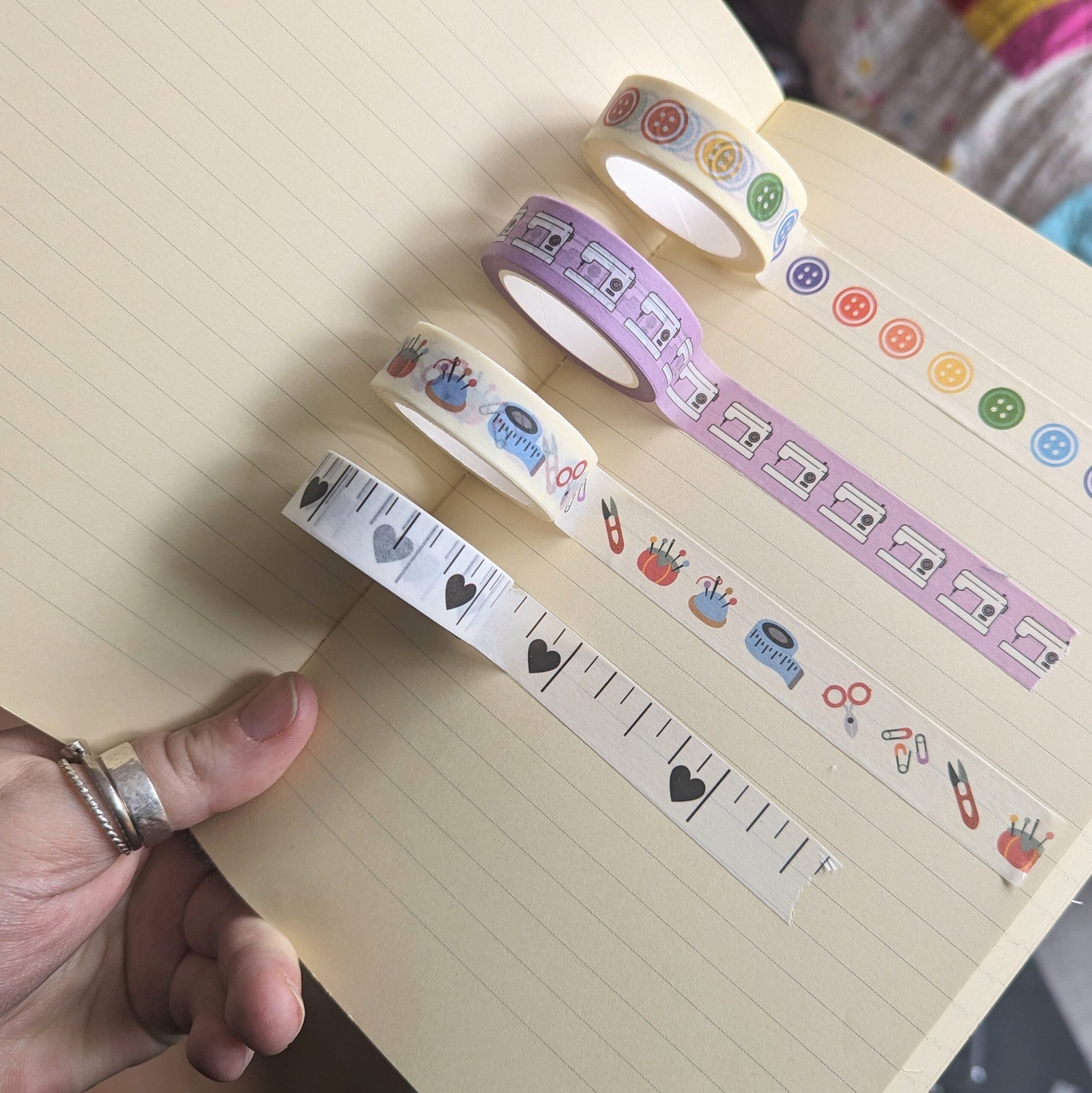 Sewing Themed Washi Tape (various designs) - Tape Measure image