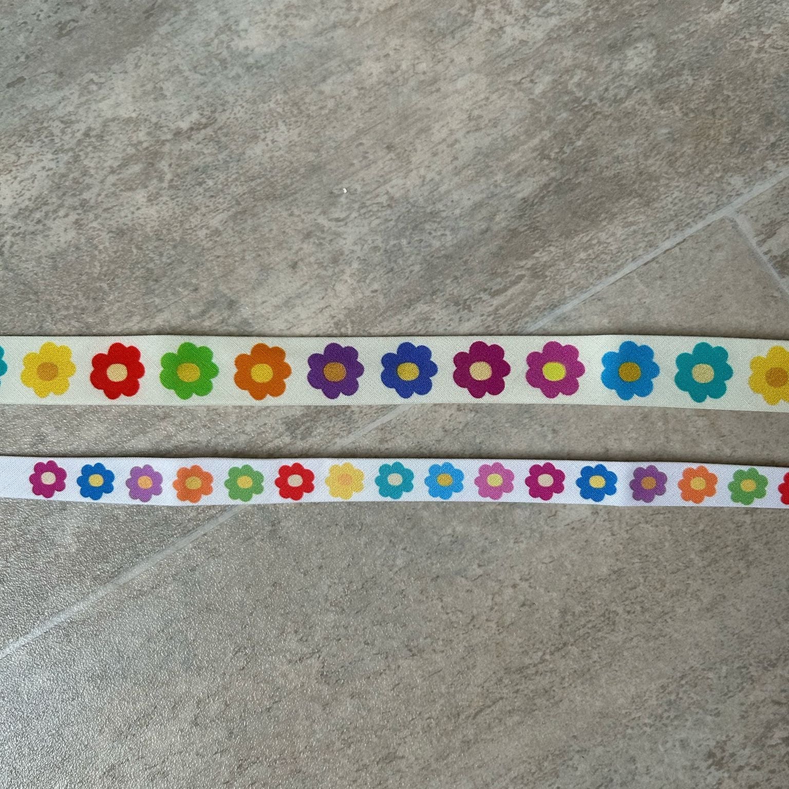 Cream Daisies - 18mm Single Fold image 3