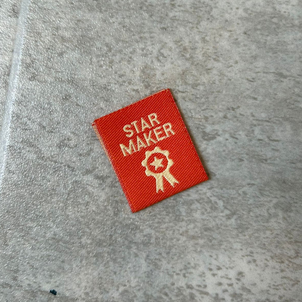 Star Maker - 6 Large Folded Woven Labels image 1