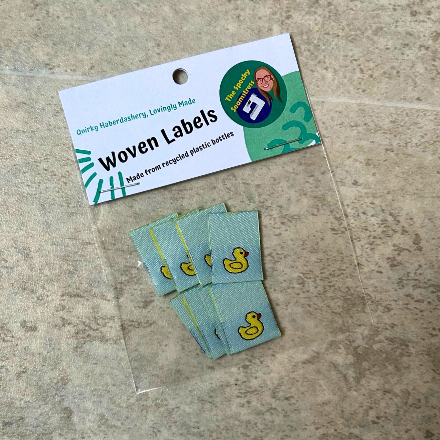 Mini Ducks- 8 Mini Woven Labels image 0