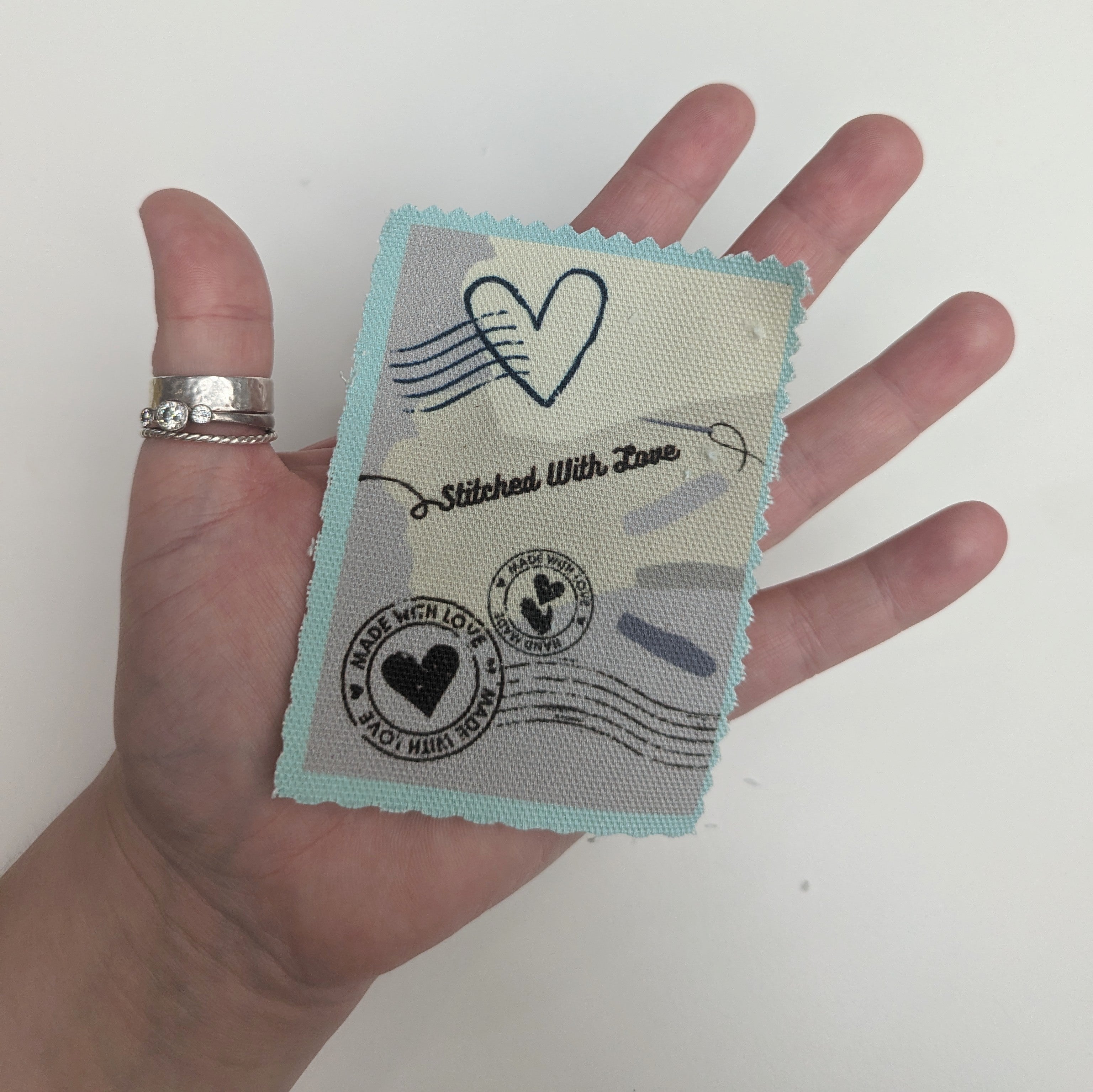 Stitched With Love - Fabric Patch - large image