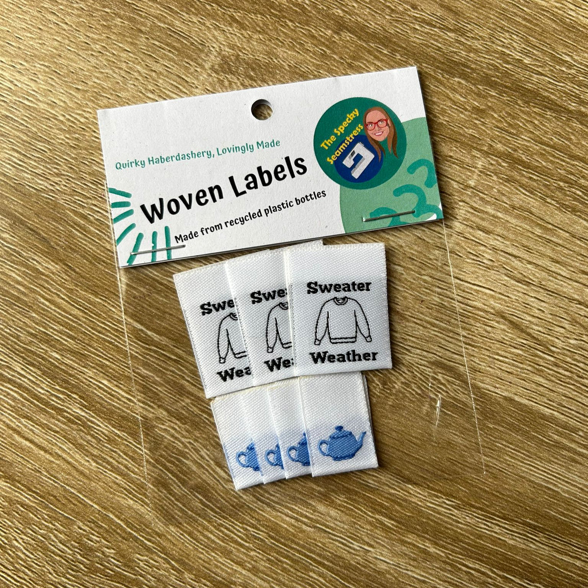 Sweater Weather and Mini Teapot - TLC Month 19 Mixed Woven Labels – The ...