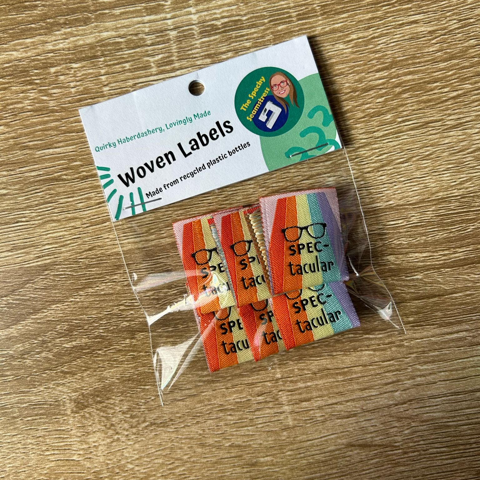 SPEC-tacular - 6 Large Folded Woven Labels image 0