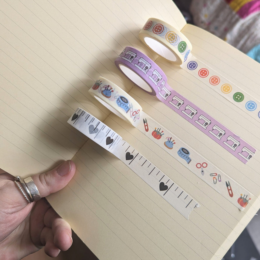 Sewing Themed Washi Tape (various designs) - Notions image