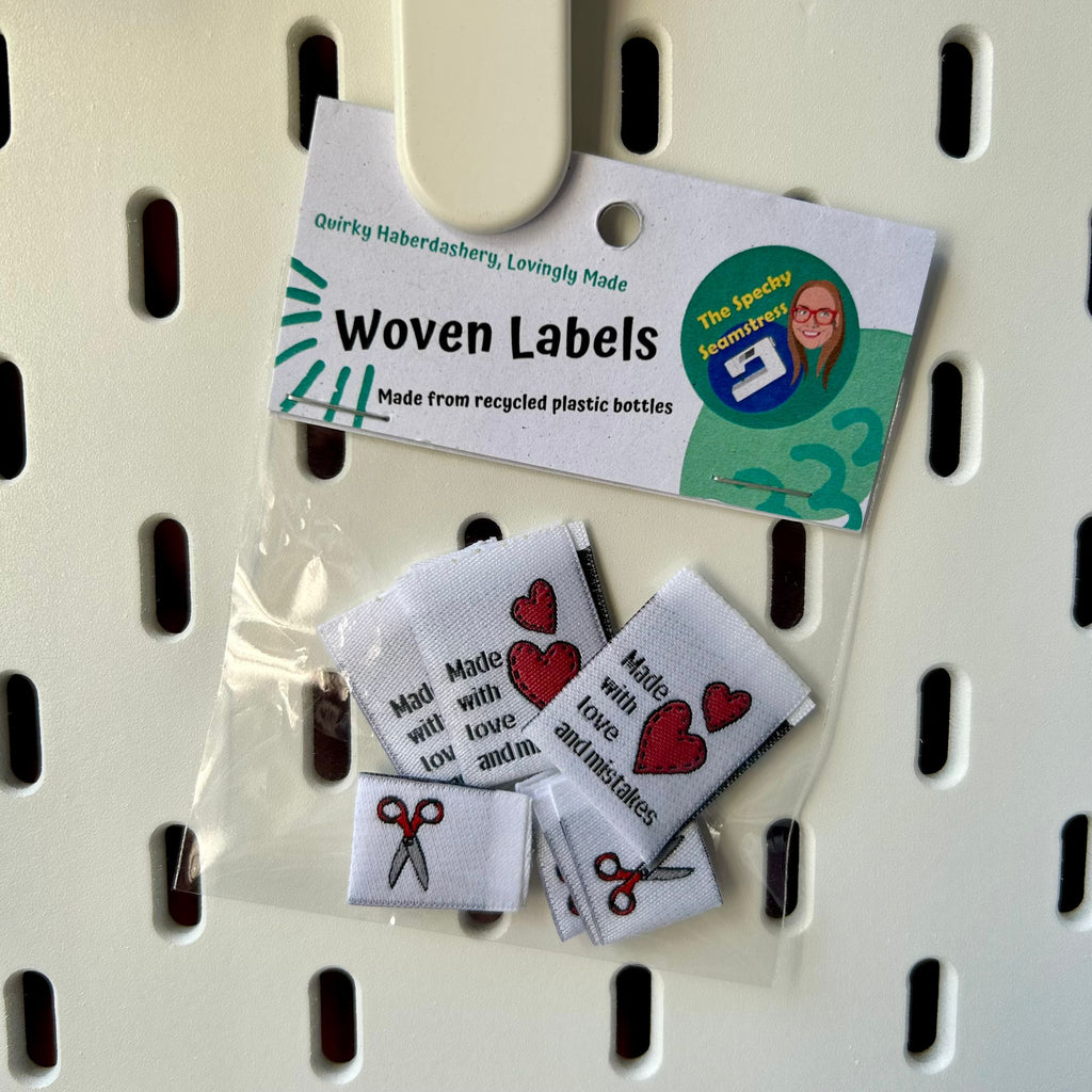 Made With Love And Mistakes and Mini Scissors - TLC Month 6 Mixed Woven Labels image 0