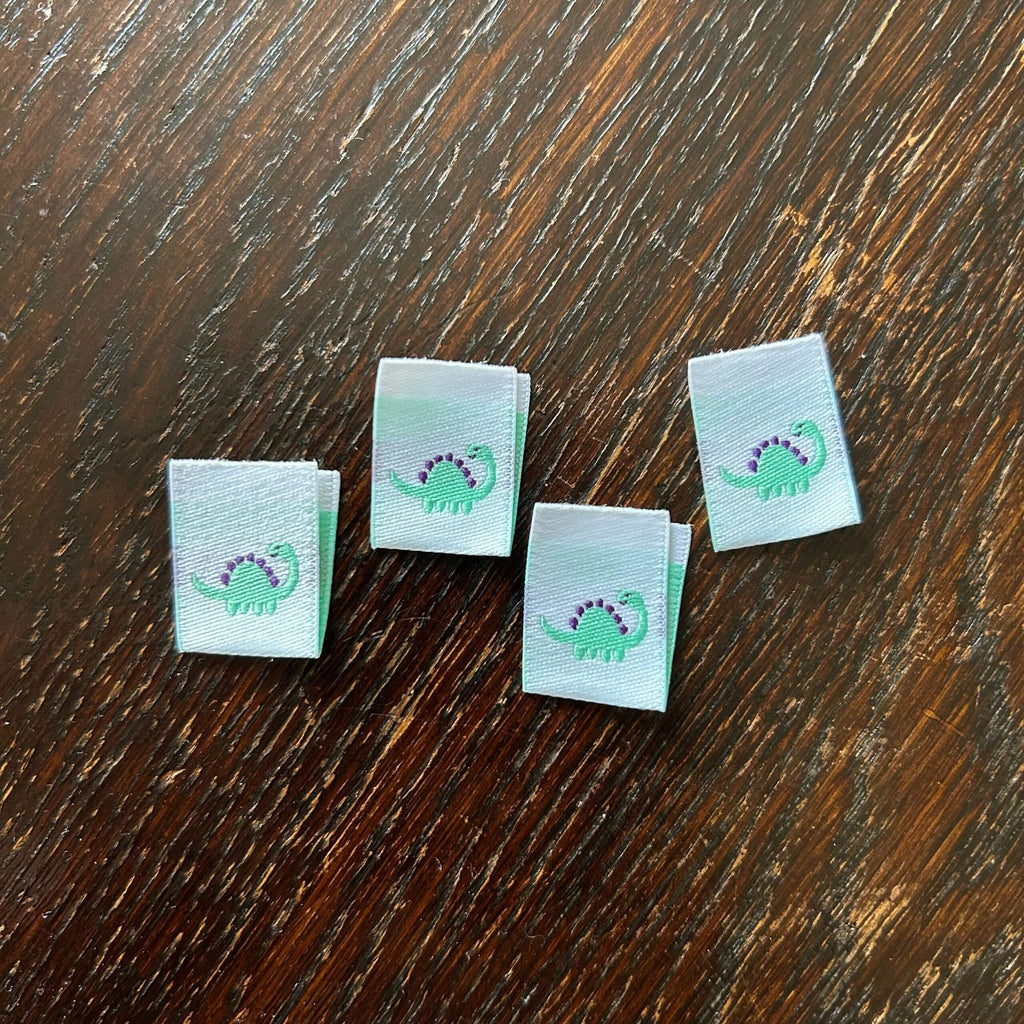 Please Look After Me and Mini Dinos - TLC Month 2 Mixed Woven Labels image 1