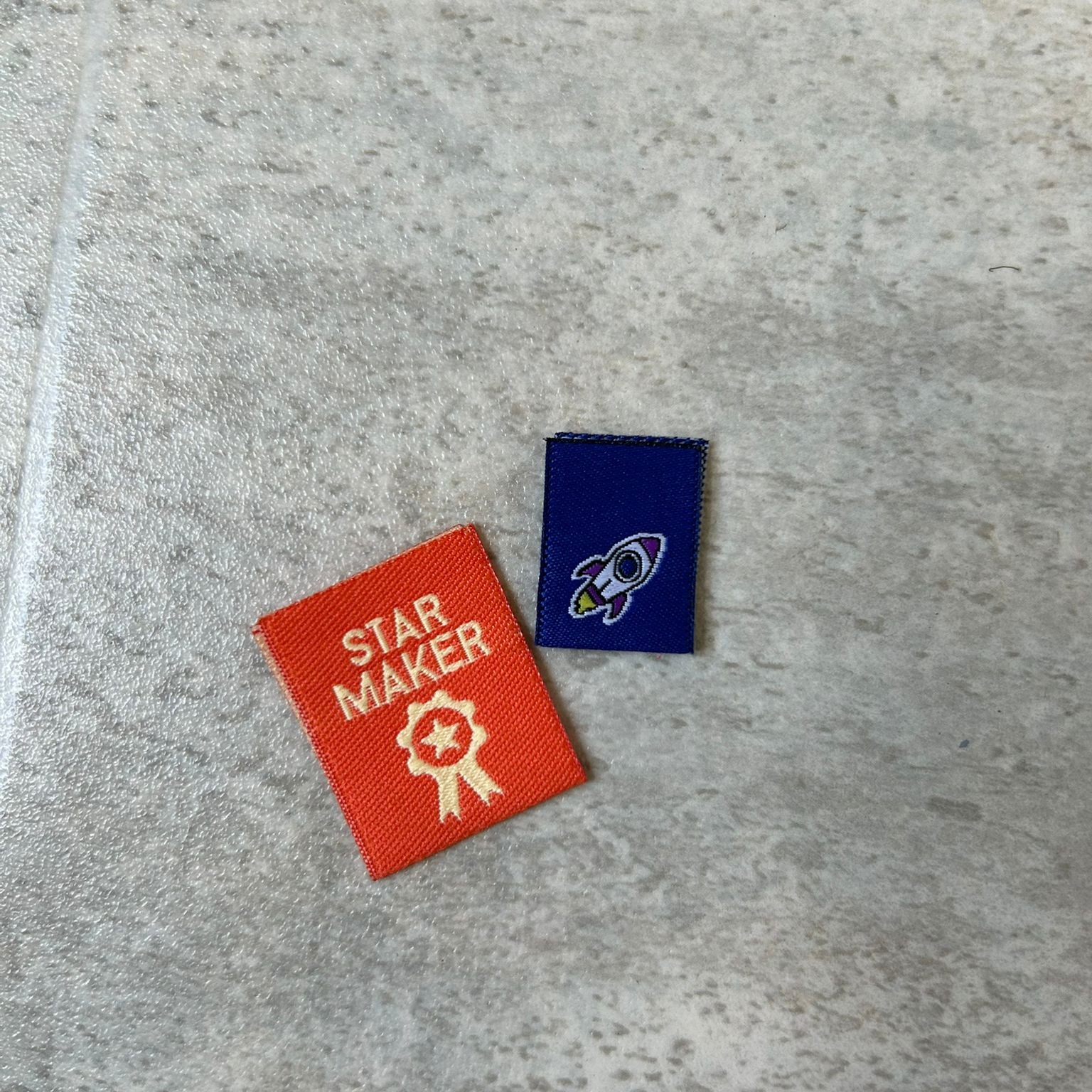 Star Maker and Mini Rocket - TLC Month 17 Mixed Woven Labels image 1