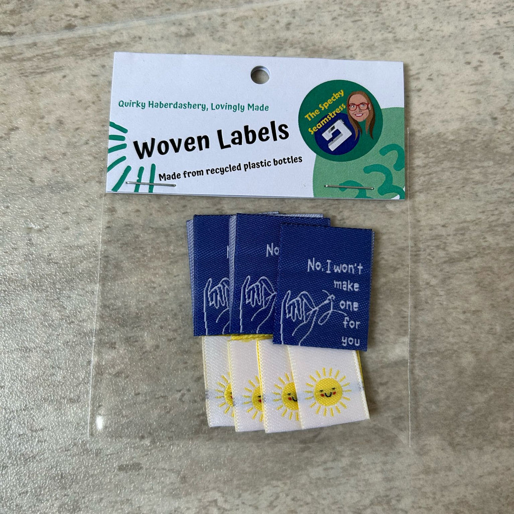 No I Won't and Mini Sunshines - TLC Month 11 Mixed Woven Labels image 0