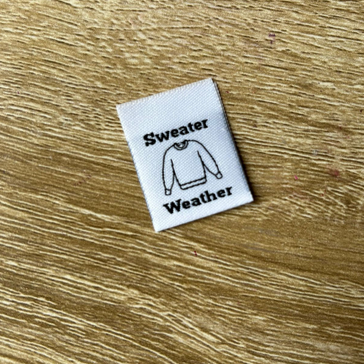 Sweater Weather - 6 Large Folded Woven Labels image 1