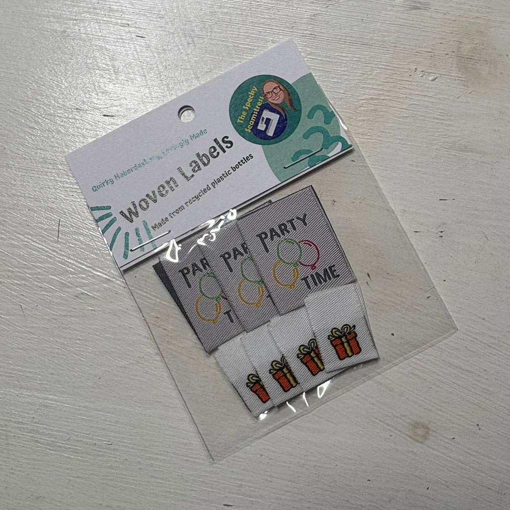 Mixed pack of labels - Party Time and Mini Present. 