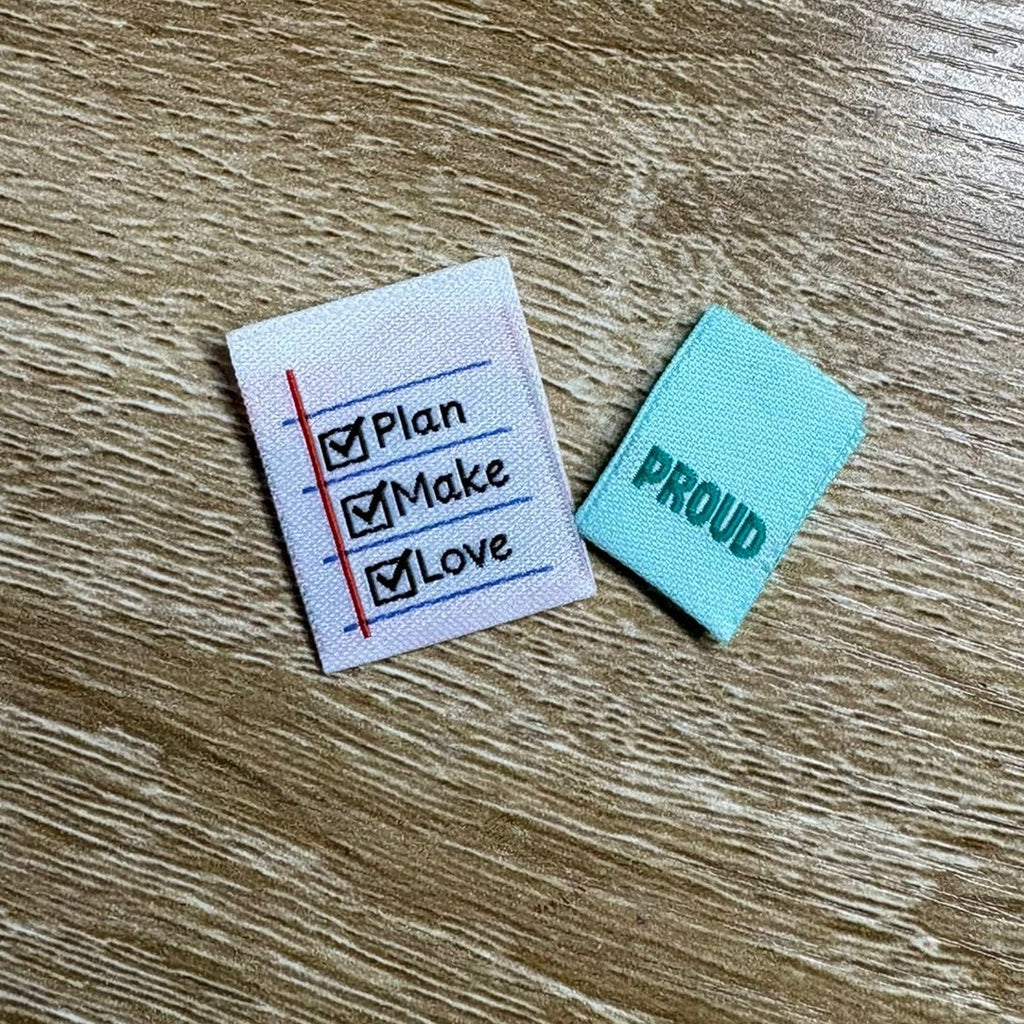 Plan Make Love and Mini Proud - TLC Month 23 Mixed Woven Labels