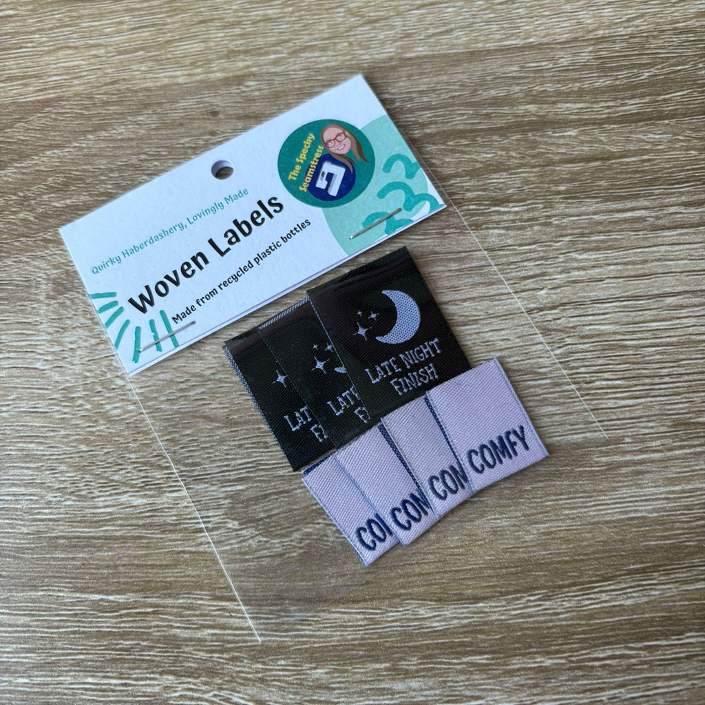 Late Night Finish and Mini Comfy - TLC Month 26 Mixed Woven Labels