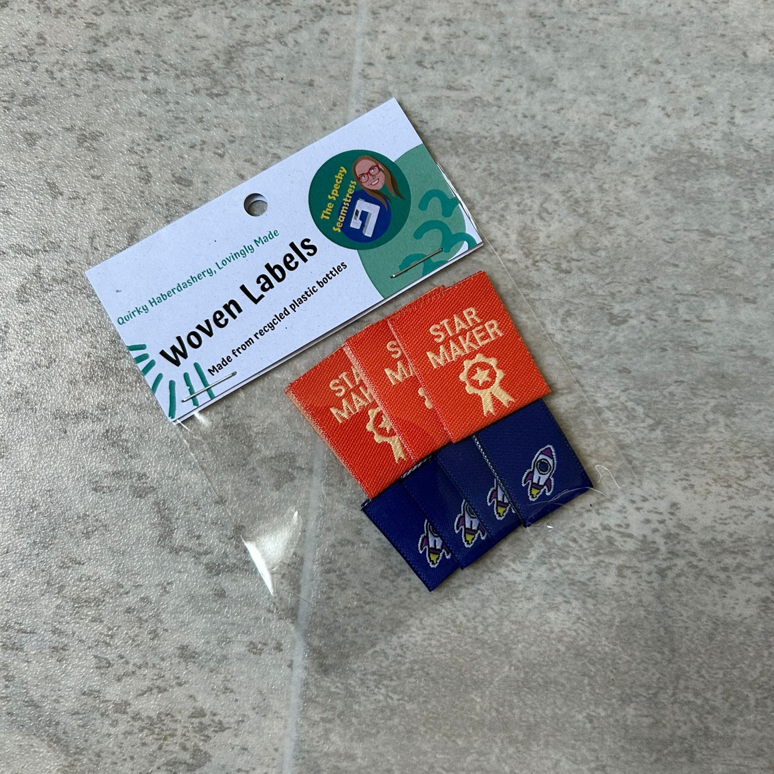 Star Maker and Mini Rocket - TLC Month 17 Mixed Woven Labels image 0