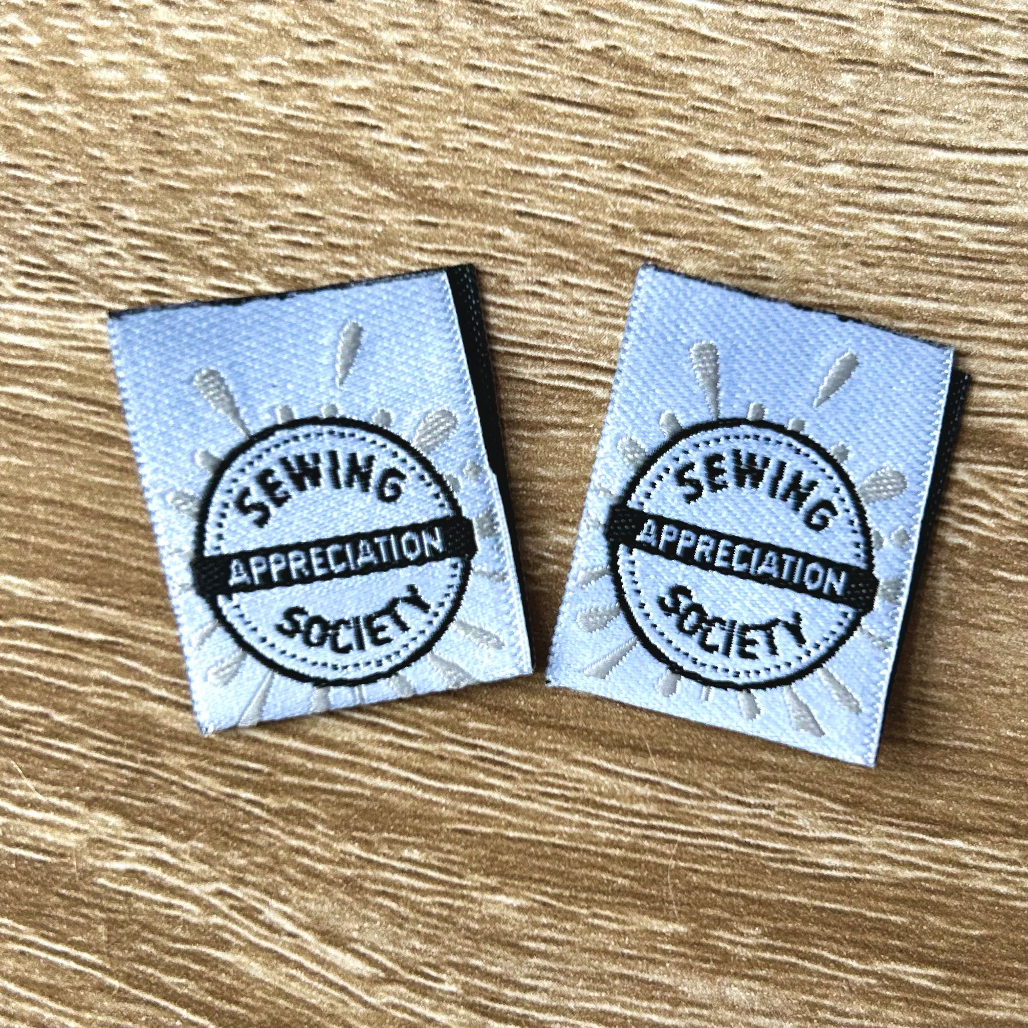 Sewing Appreciation Society and Mini Kitty Cat - TLC Month 8 Mixed Woven Labels image 1