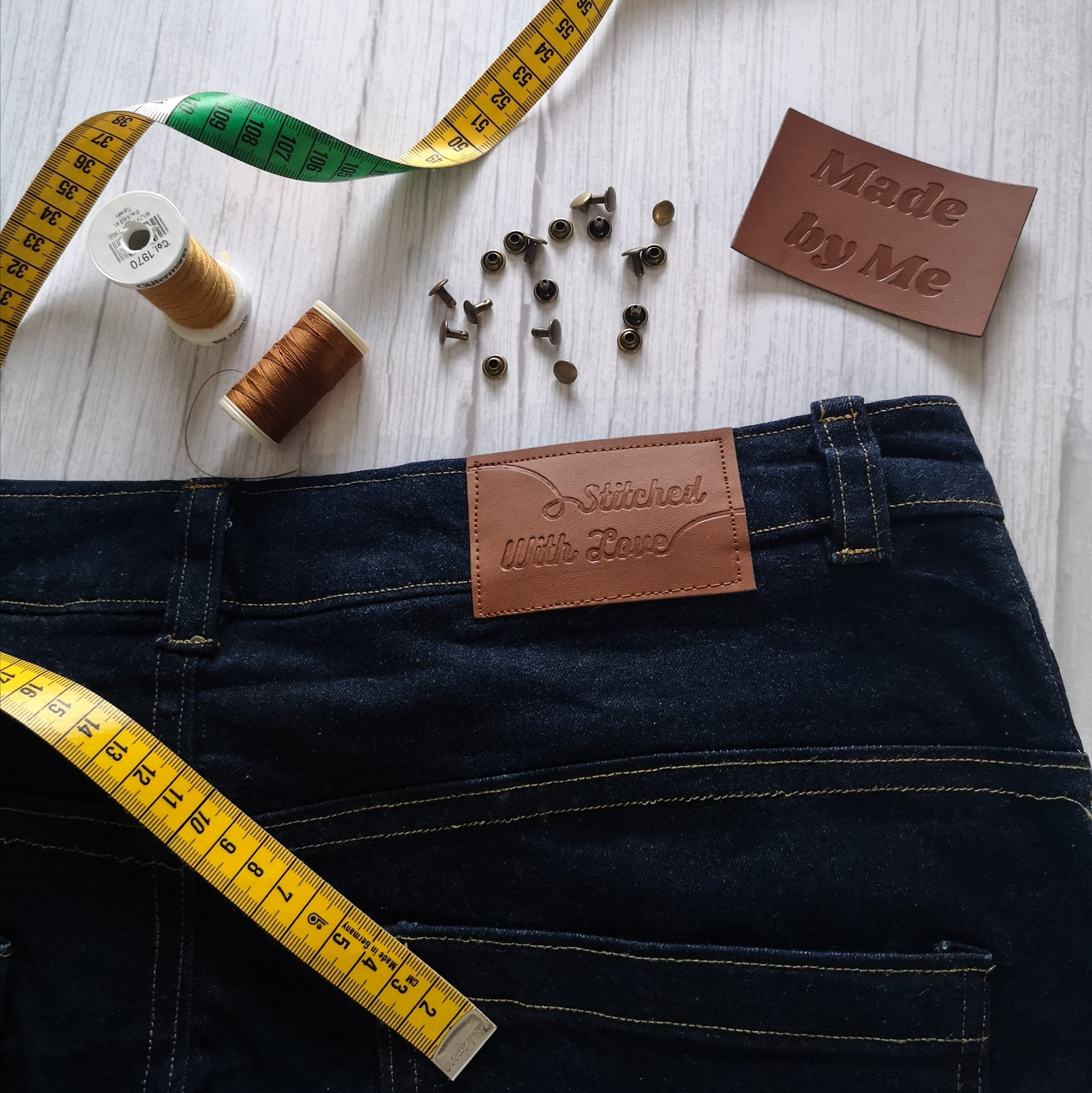 8cm x 5cm faux leather patch - Made By Me image