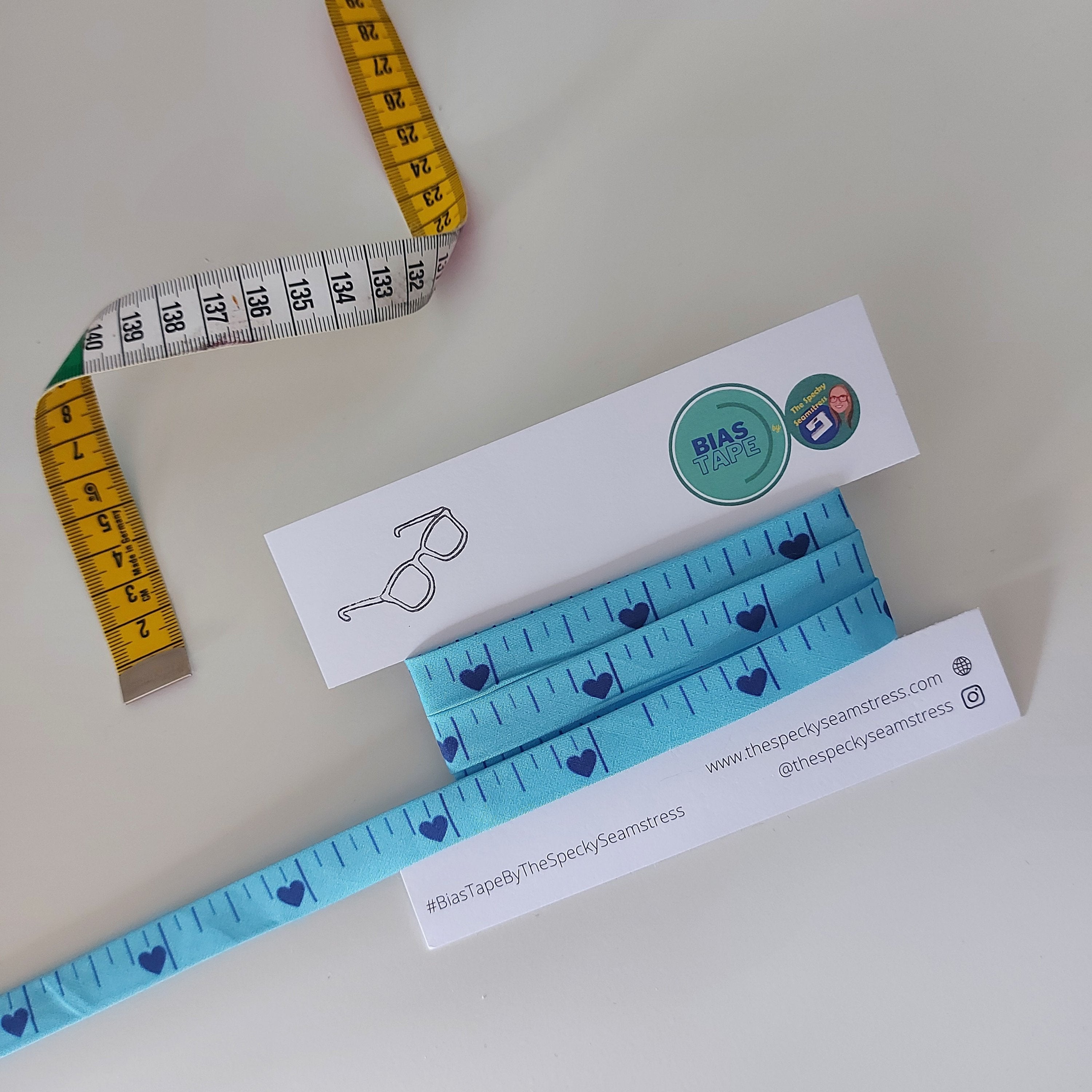 Hearts Tape Measure (Blue) image 0