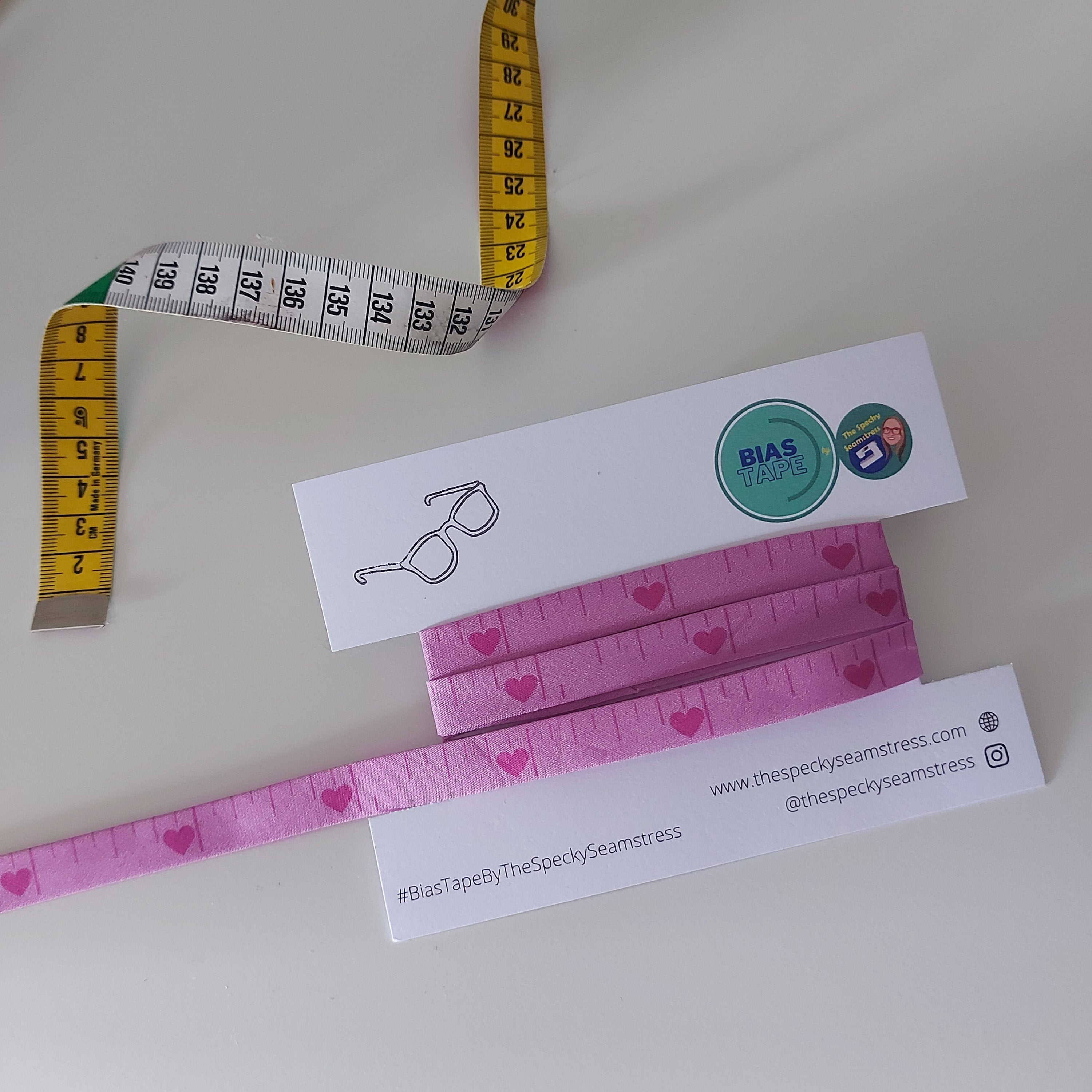 Hearts Tape Measure (Pink) image 0