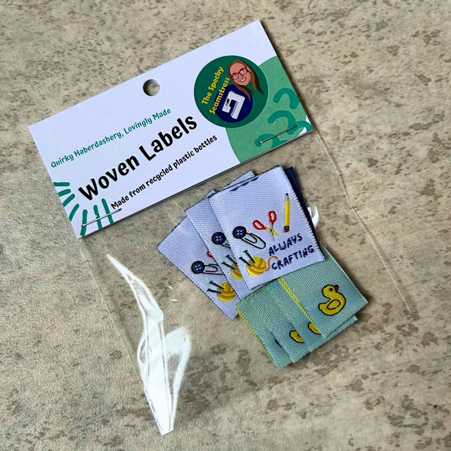 Always Crafting and Mini Duck - TLC Month 10 Mixed Woven Labels image 0