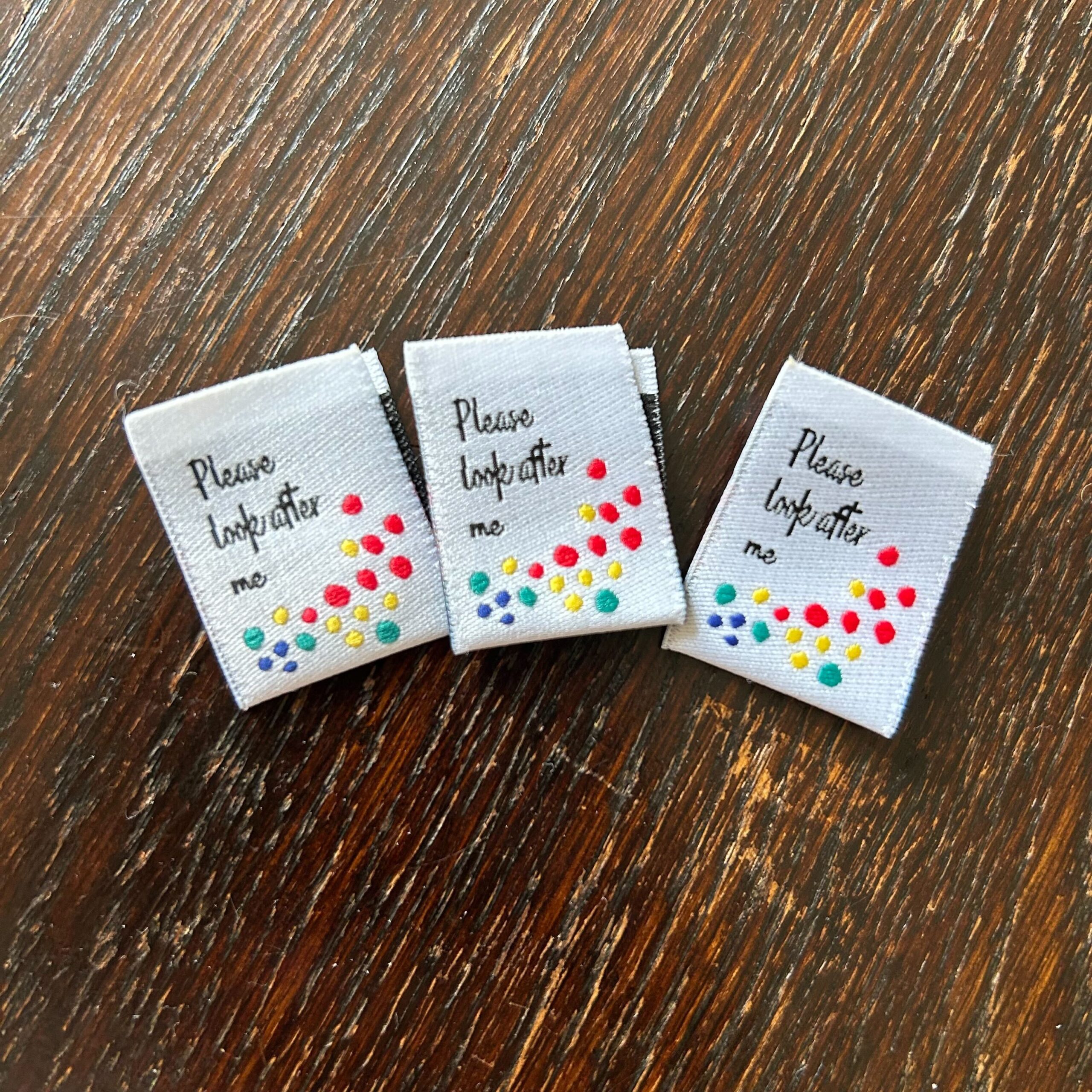 Please Look After Me - pack of 6 woven labels