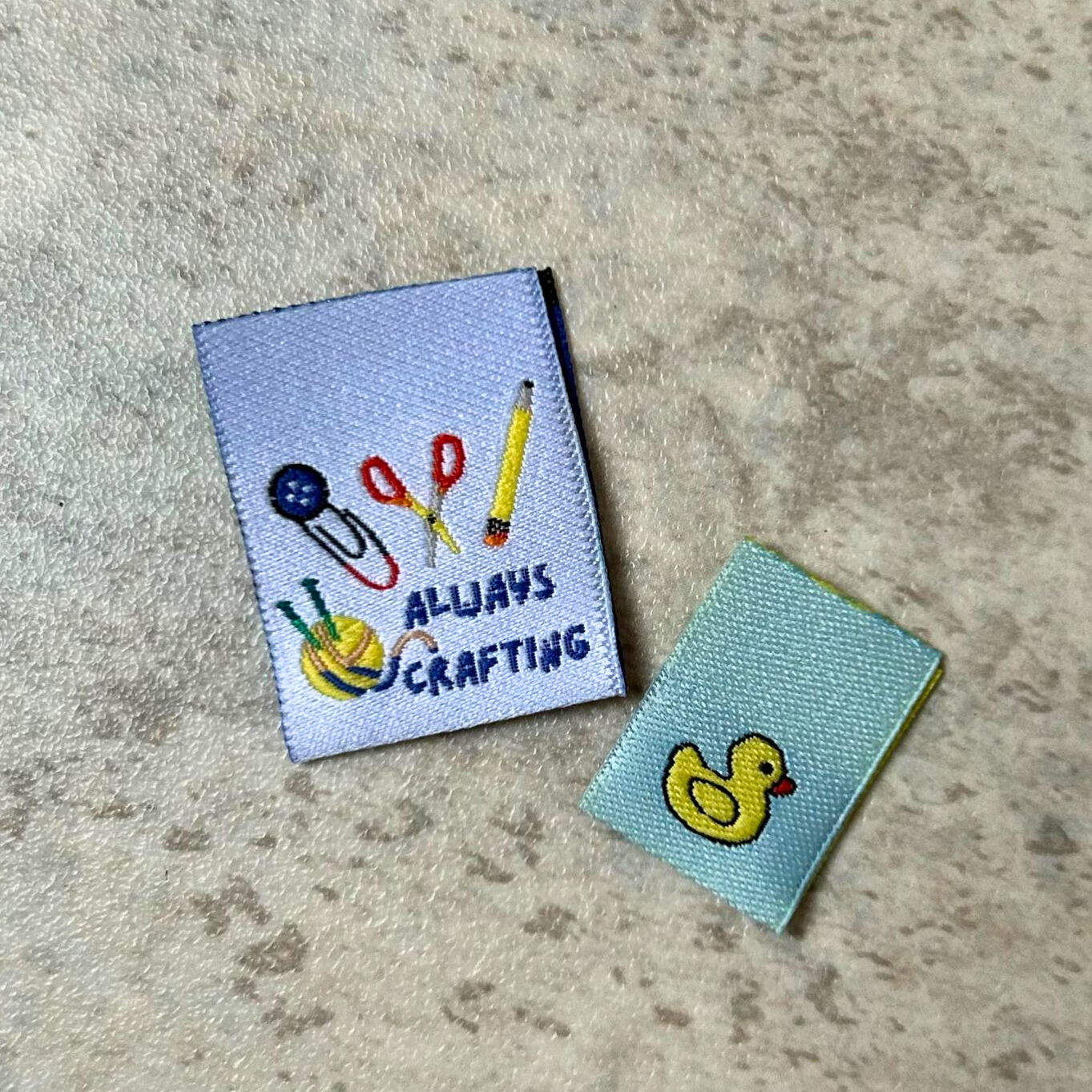 Always Crafting and Mini Duck - TLC Month 10 Mixed Woven Labels - Image 2