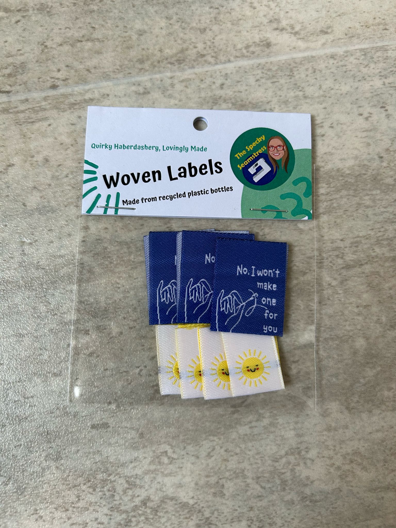 No I Won't and Mini Sunshines - TLC Month 11 Mixed Woven Labels