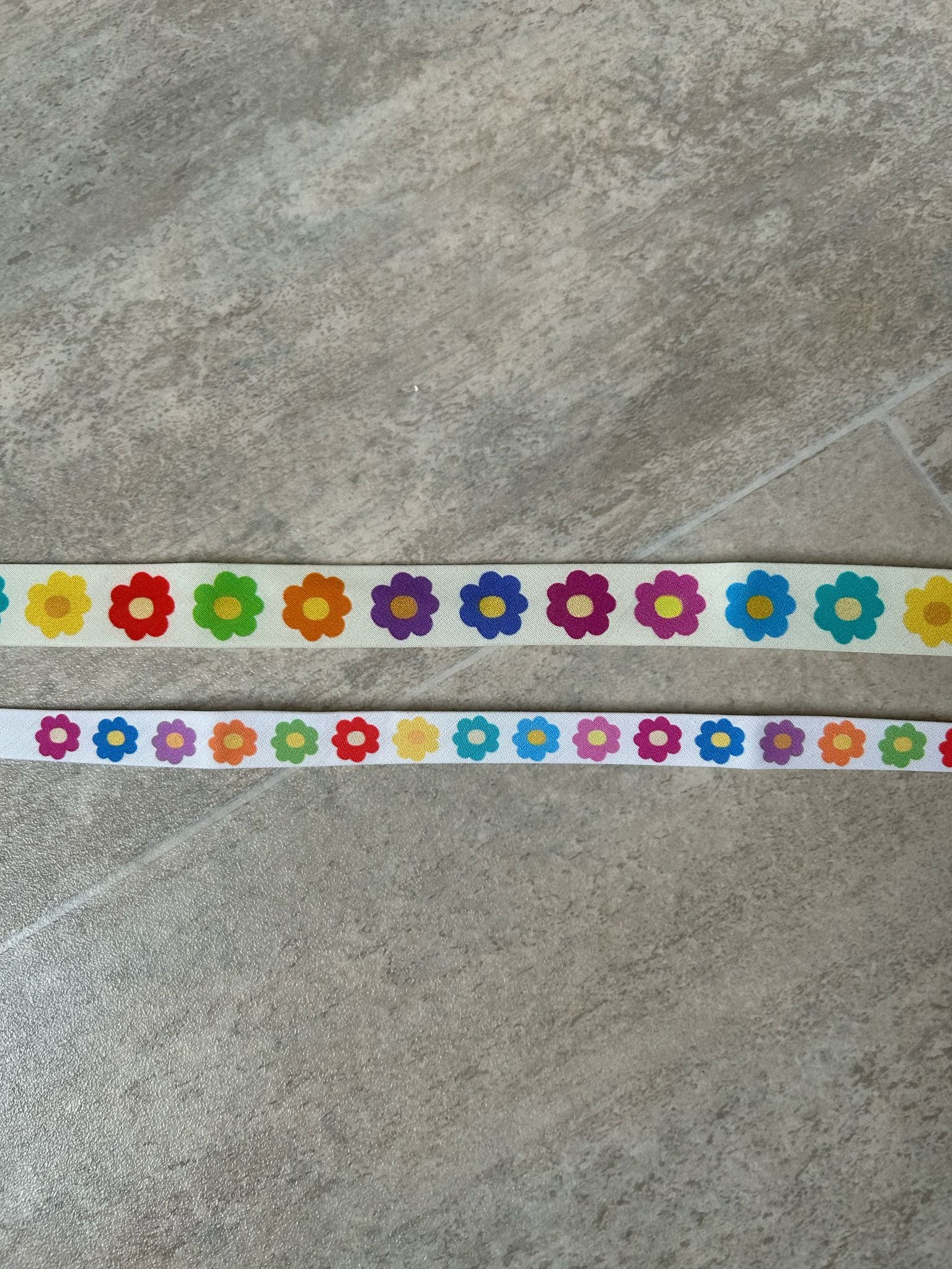 Cream Daisies - 18mm Single Fold - Image 4