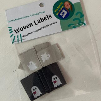 Mini Ghosts - 8 Mini Woven Labels